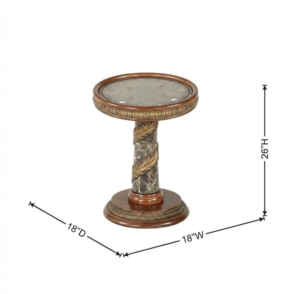 Villa Valencia Chairside Table - Classic Chestnut