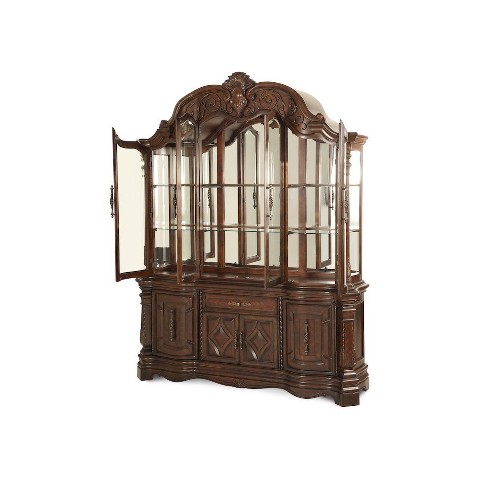 Windsor Court China Cabinet - Vintage Fruitwood