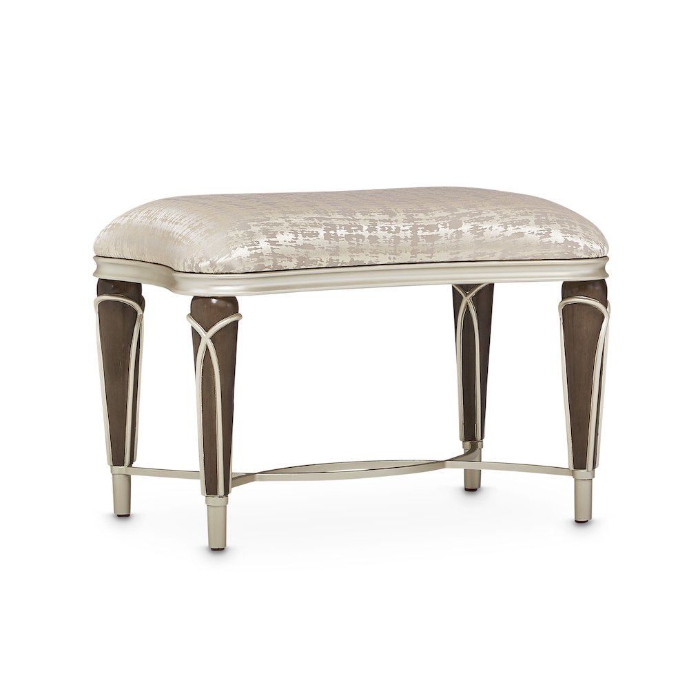 Villa Cherie Ottoman - Bisque/Hazelnut