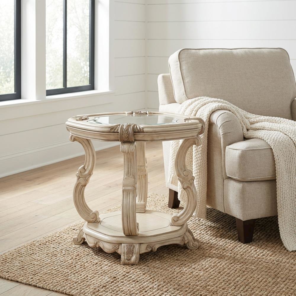 Platine de Royale End Table - Champagne