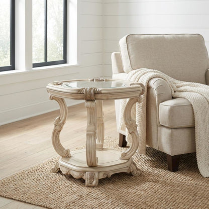 Platine de Royale End Table - Champagne