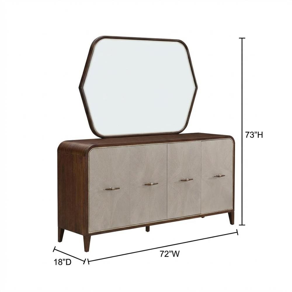 Houston Sideboard with Mirror - Walnut