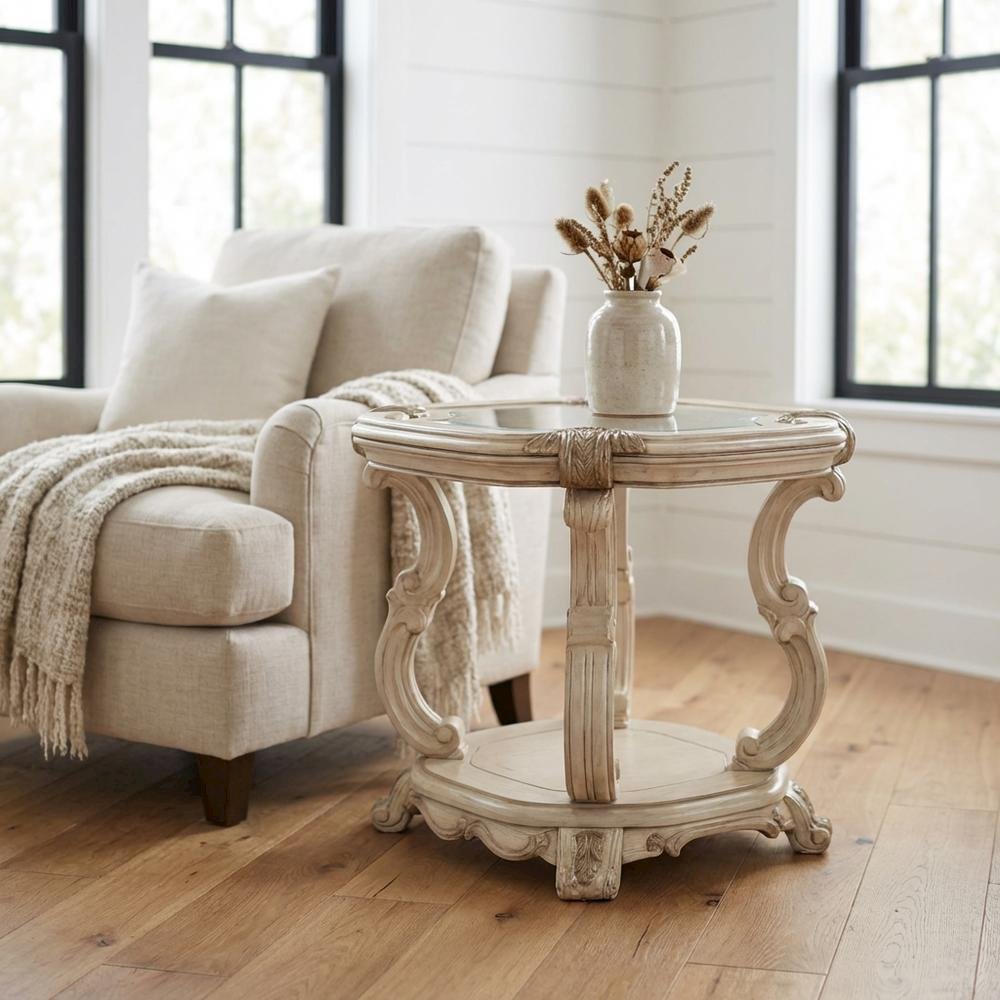Platine de Royale End Table - Champagne