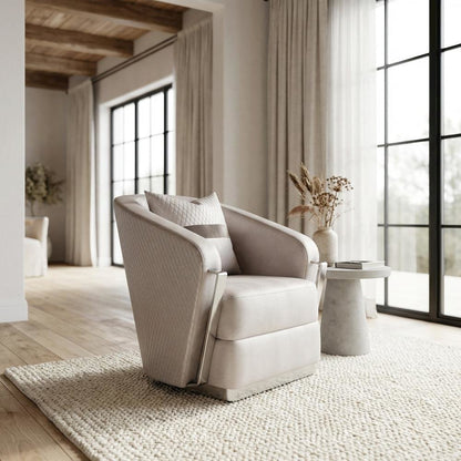Carmela Accent Chair - Zinc/Silver