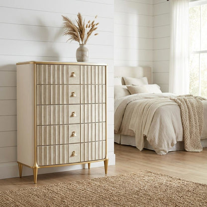 Scotts Square 5-Drawer Chest - Light Champagne