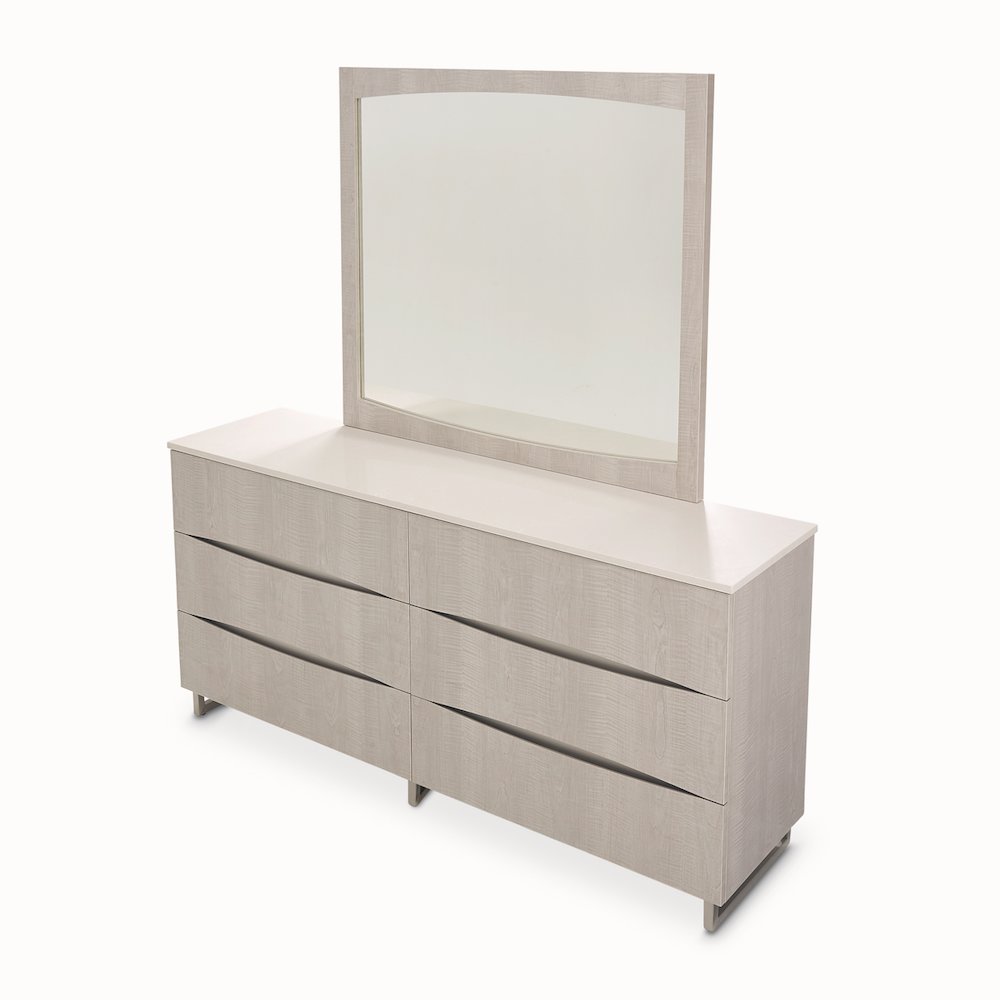 Marin Dresser with Mirror Set - Greige