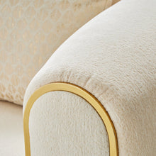 Sassani Accent Chair - Crepe/Gold
