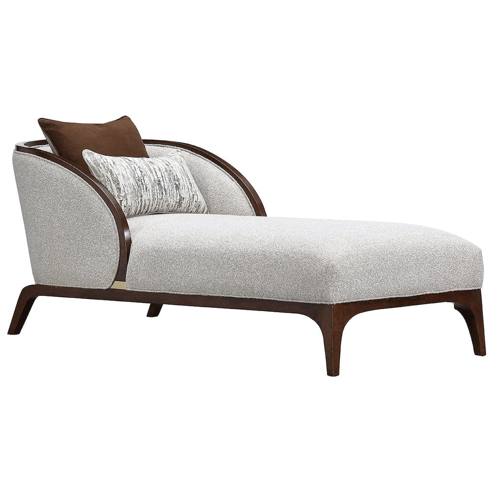 Houston Chaise - Pebble/Walnut