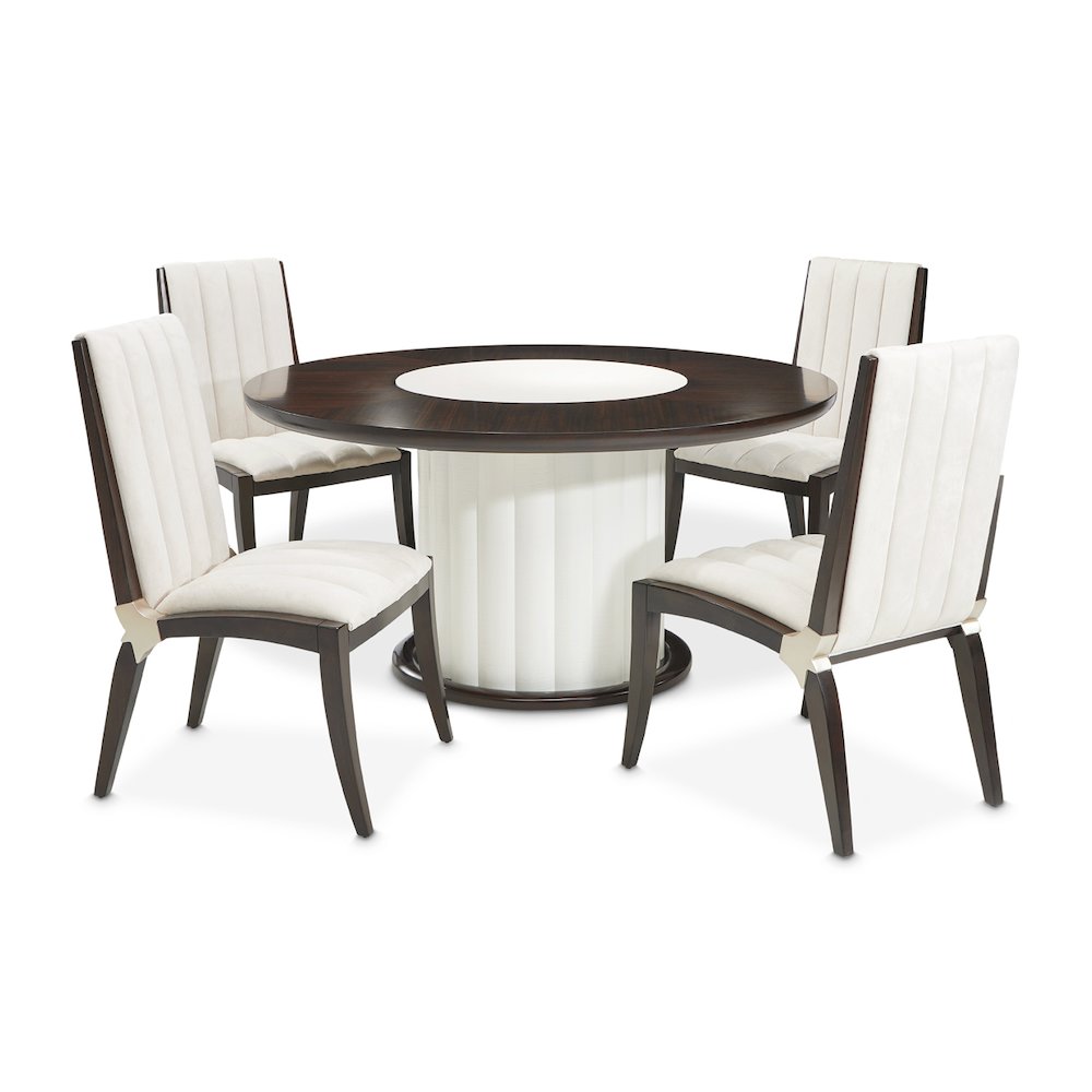Paris Chic 60" Round Dining Table - Espresso
