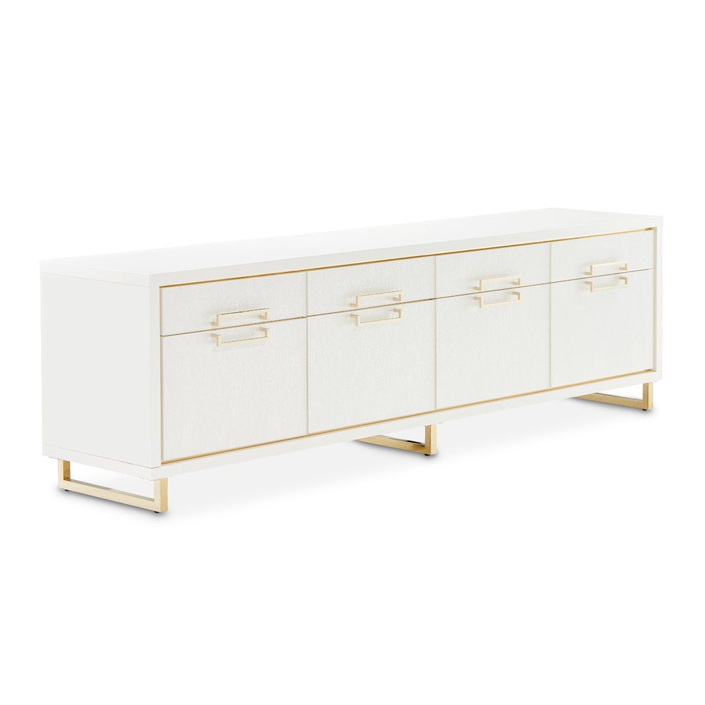 Palm Gate Media Cabinet - Cloud White