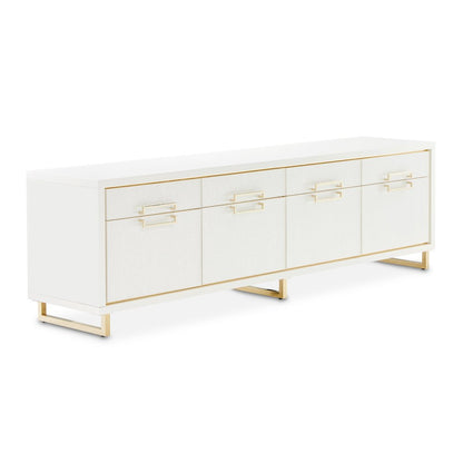 Palm Gate Media Cabinet - Cloud White