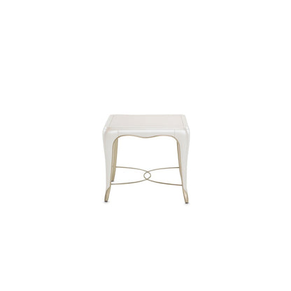 London Place Rectangular End Table - Creamy Pearl