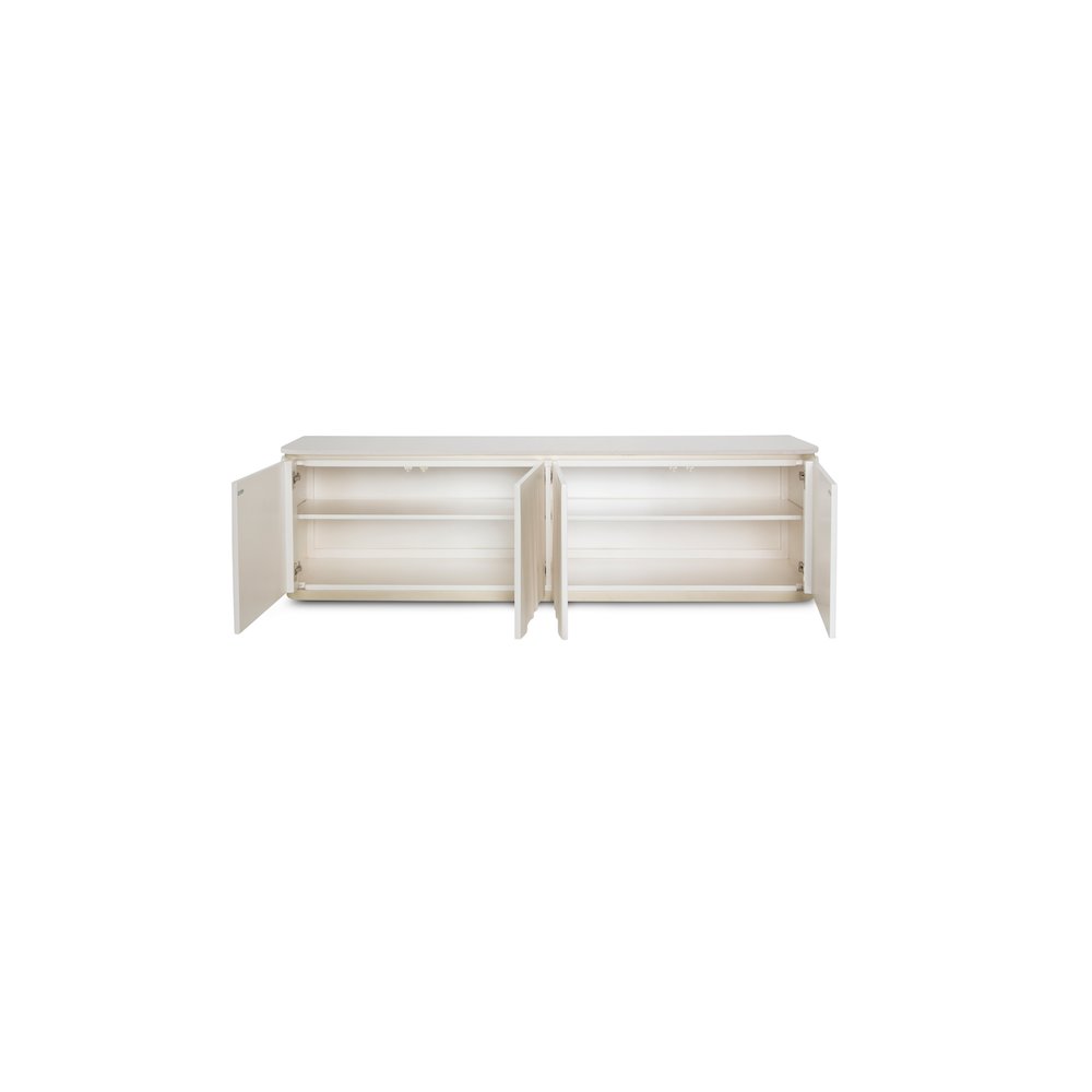 London Place Media Cabinet - Creamy Pearl