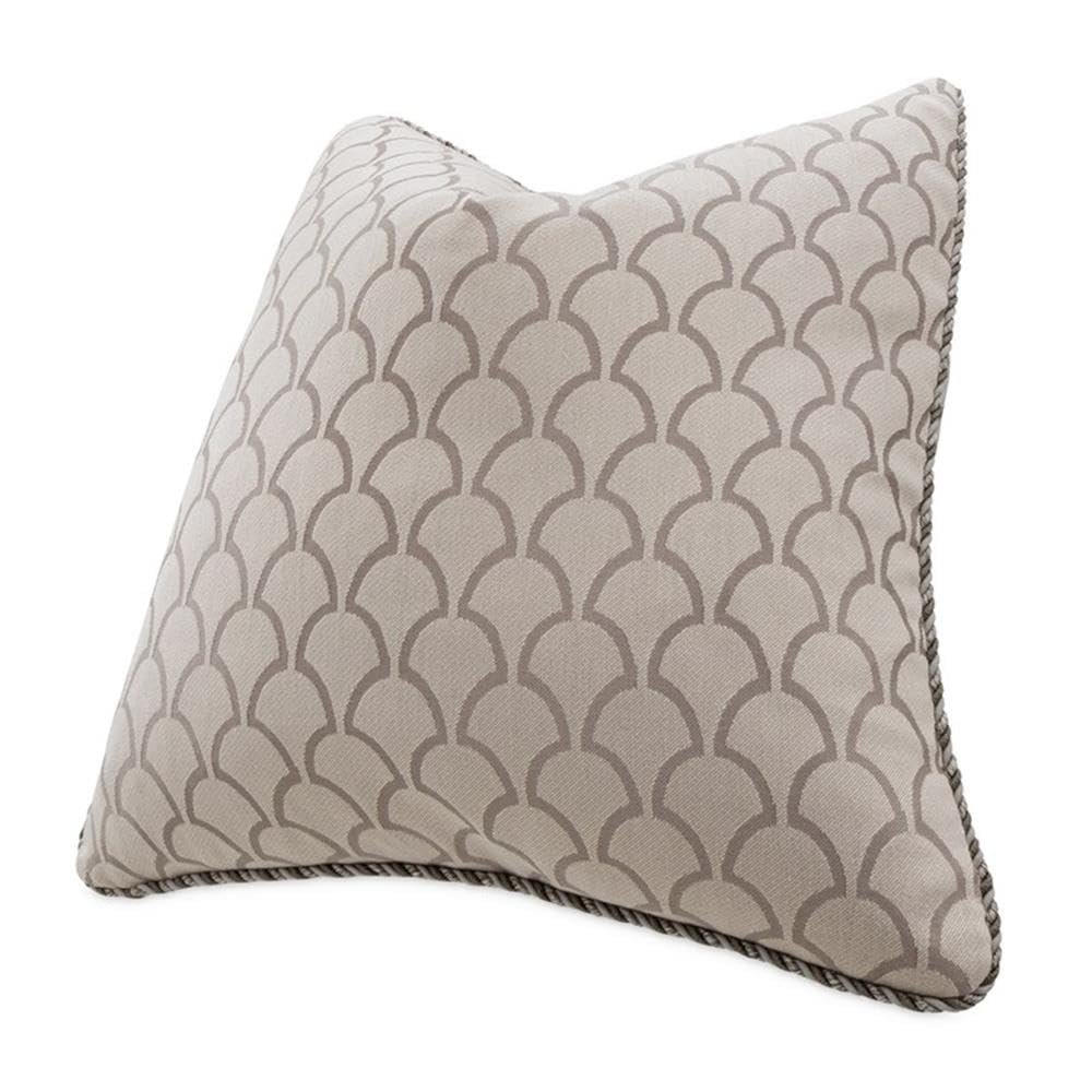 Moonbeam Paragon 20" Square Pillow, Set of 2 - Taupe/Silver