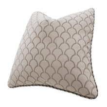 Moonbeam Paragon 20" Square Pillow, Set of 2 - Taupe/Silver