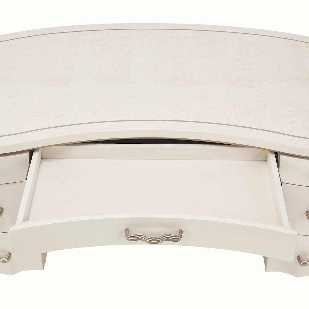 London Place Desk - Creamy Pearl
