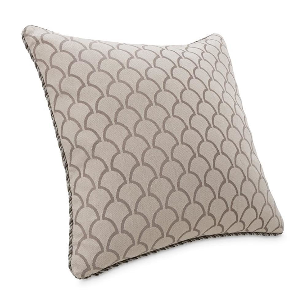 Moonbeam Paragon 20" Square Pillow, Set of 2 - Taupe/Silver