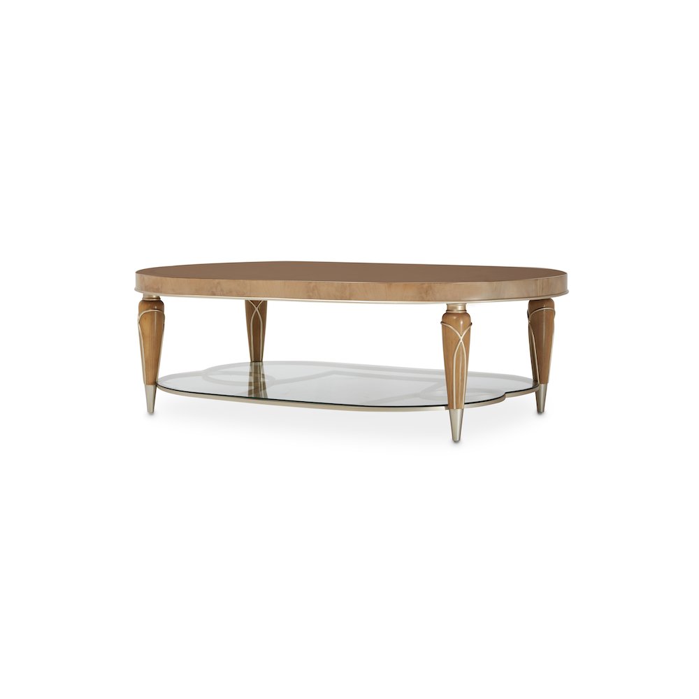 Villa Cherie Oval Cocktail Table - Caramel