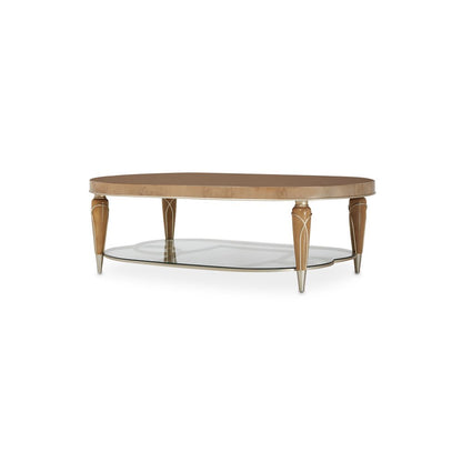 Villa Cherie Oval Cocktail Table - Caramel