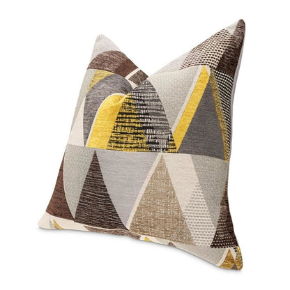 Serenade Knox 20" Square Chenille Pillow, Set of 2 - Gray/Citrine