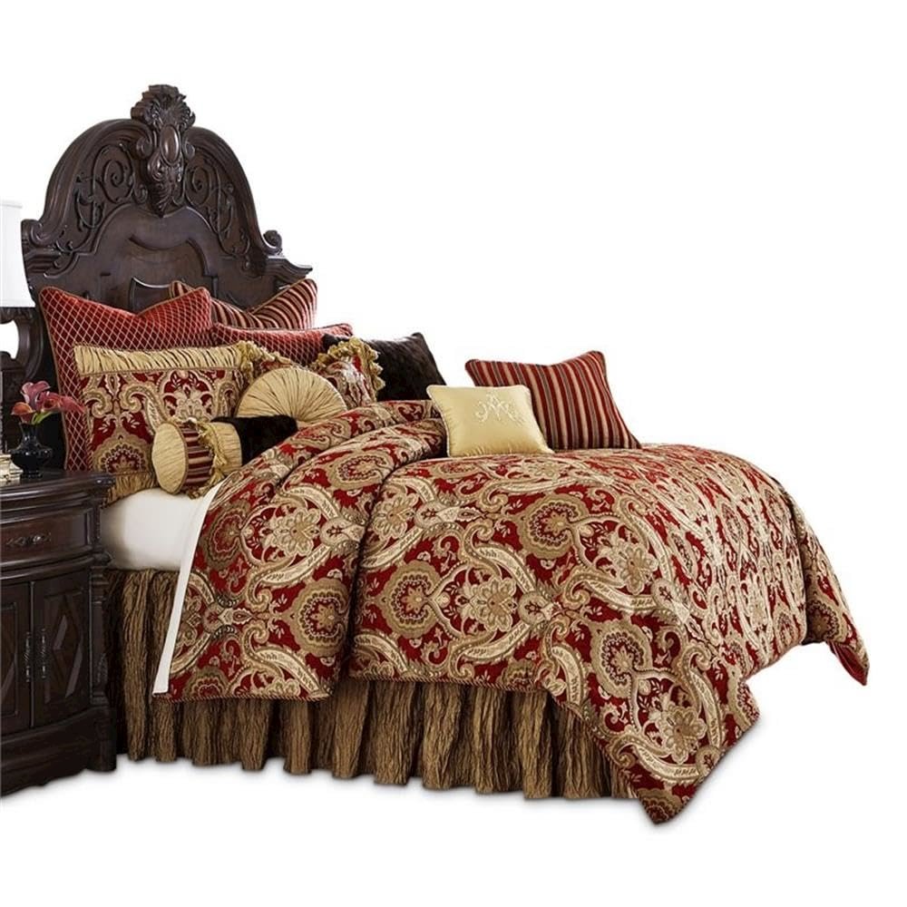Lafayette 12-Piece Queen Comforter Set - Red