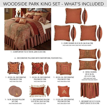 Woodside Park 13-Piece King Comforter Set - Spice