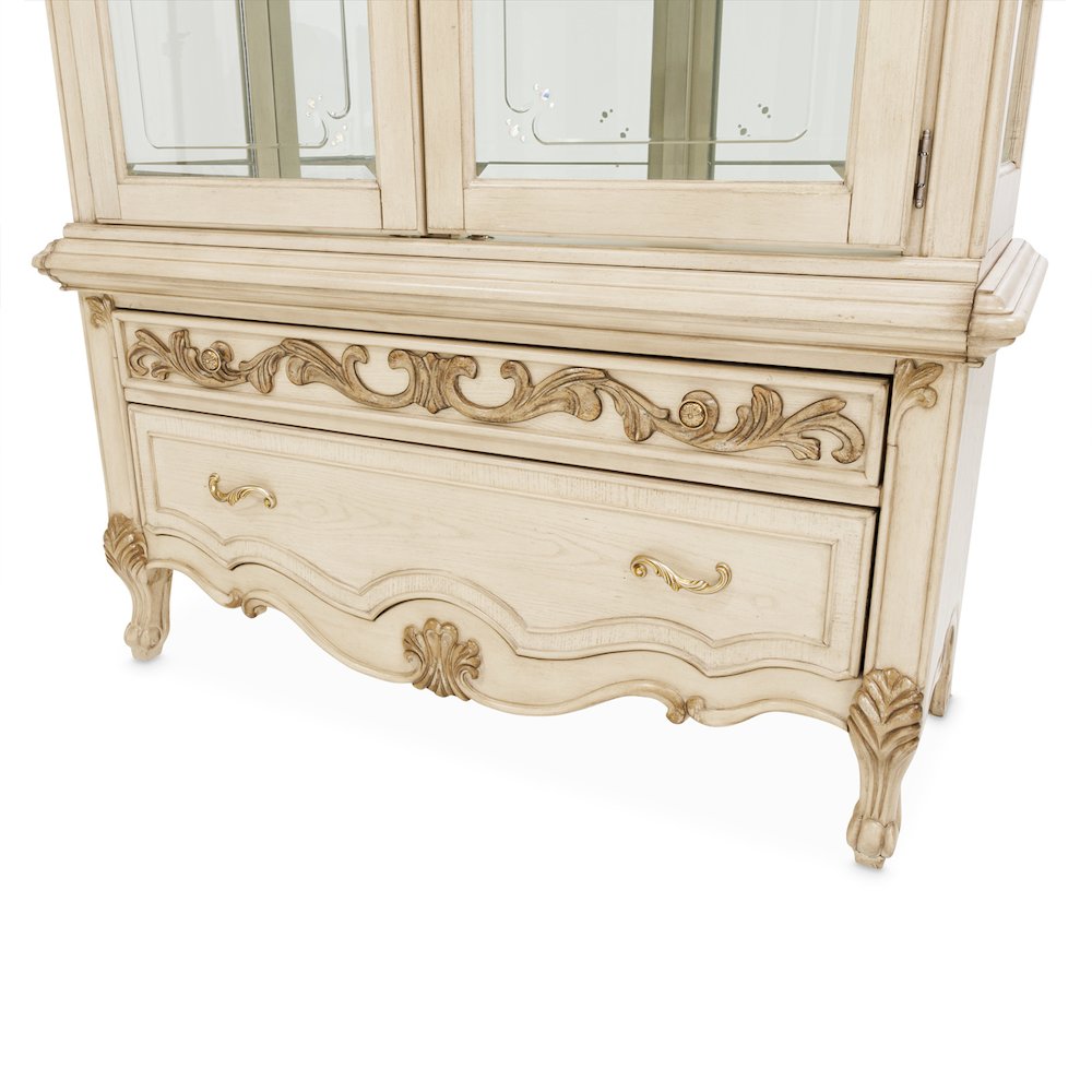Platine de Royale Curio Display Cabinet - Champagne