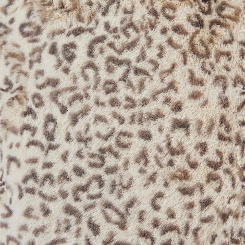 Snow Leopard 20" Square Pillow, Set of 2 - Natural