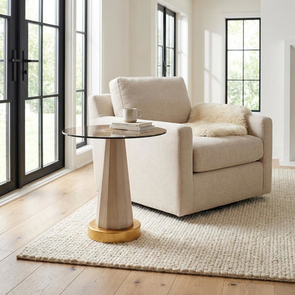 St. Charles Chairside Table - Dove Gray
