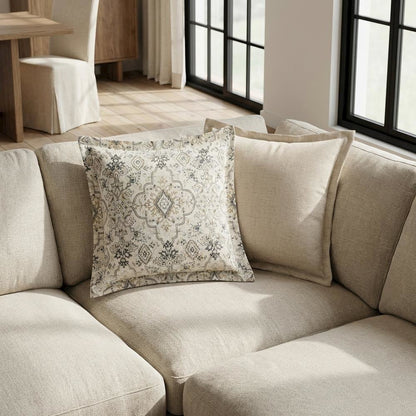 Moonbeam Powell 21" Square Pillow, Set of 2 - Natural