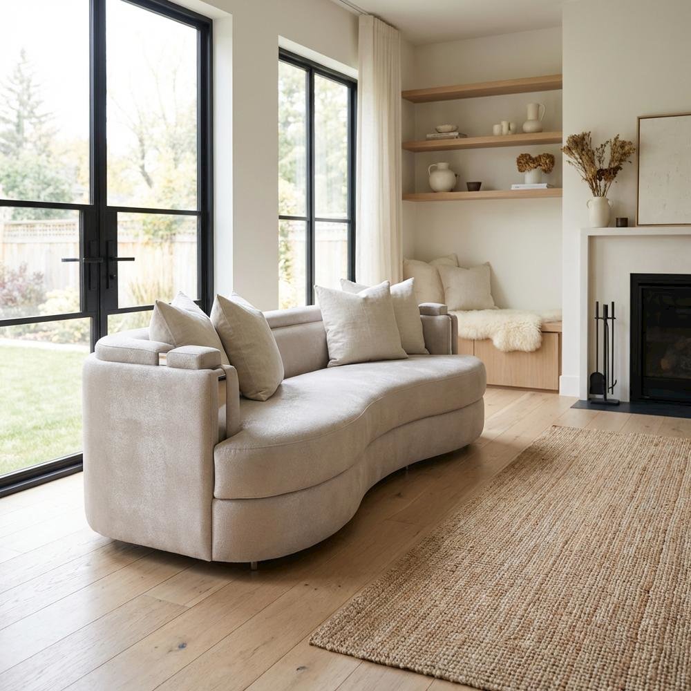 Carmela Sofa - Zinc/Silver