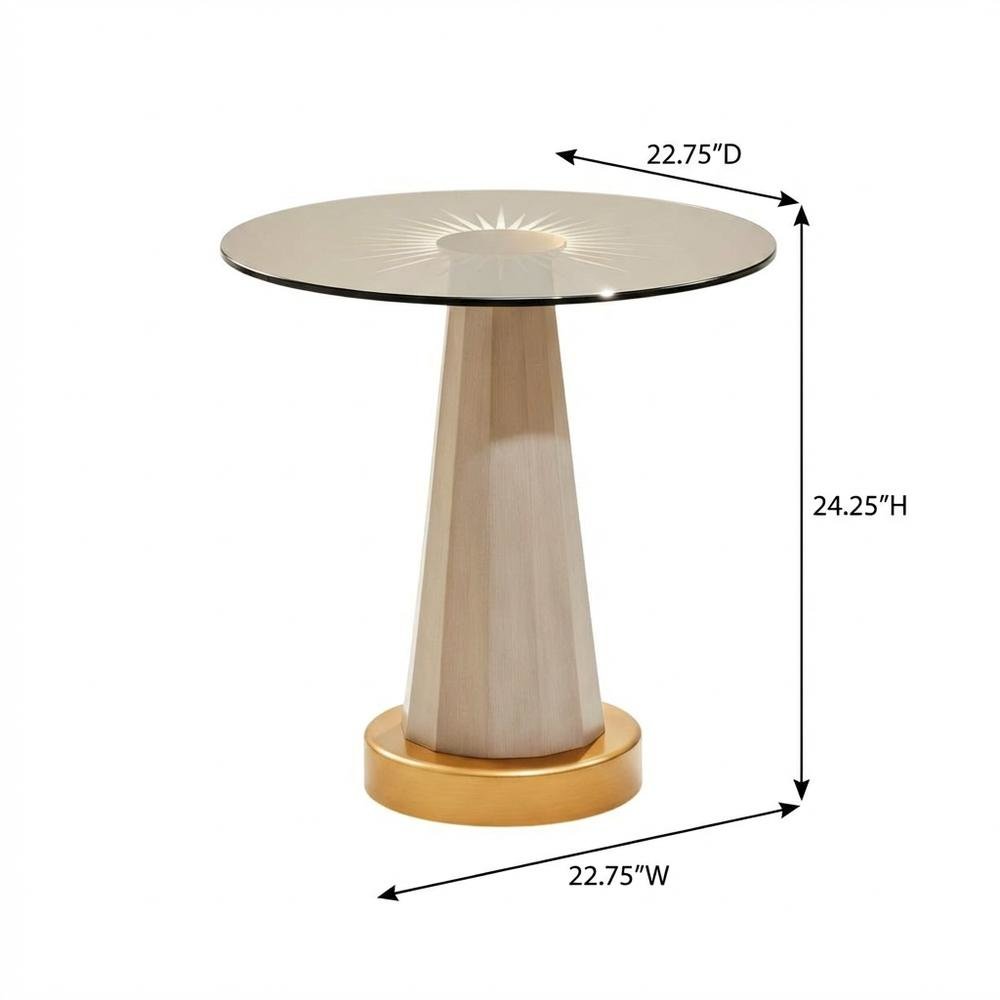 St. Charles Chairside Table - Dove Gray