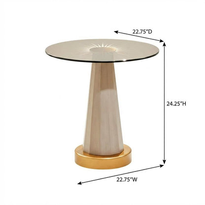 St. Charles Chairside Table - Dove Gray