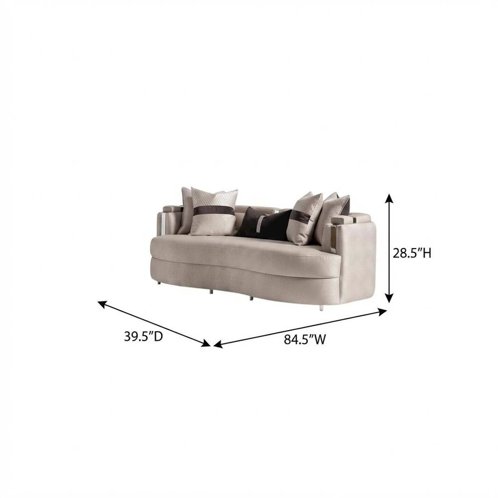 Carmela Sofa - Zinc/Silver