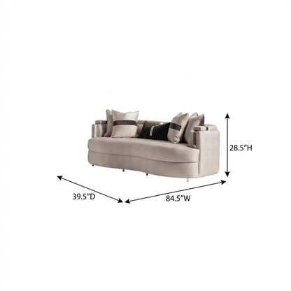 Carmela Sofa - Zinc/Silver