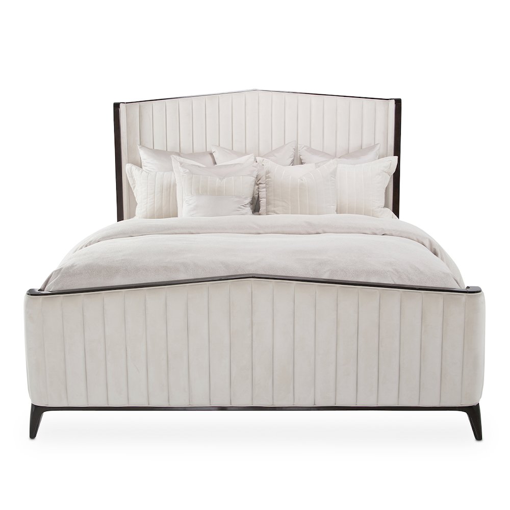 Paris Chic Cal. King Channel Tufted Panel Bed - Espresso