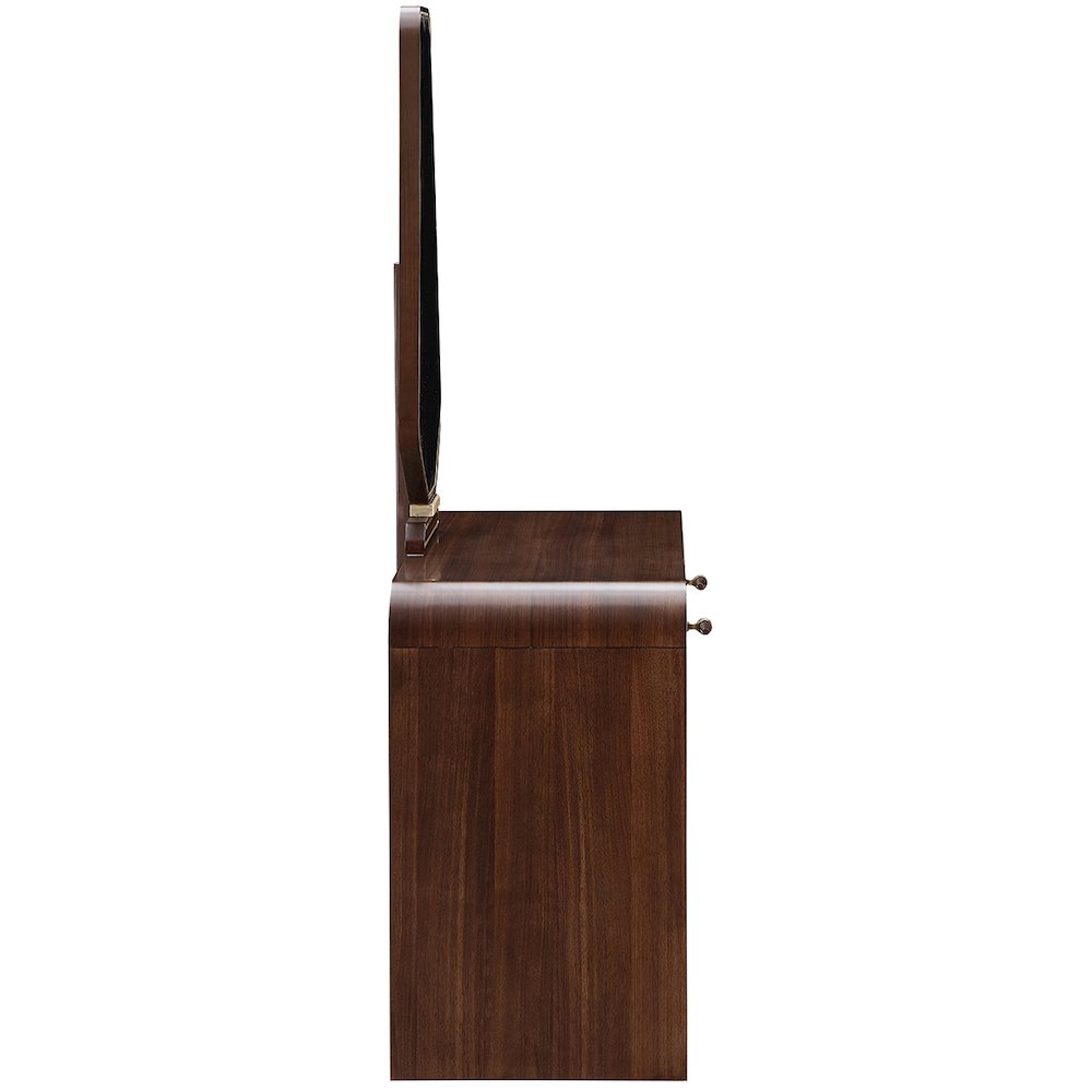 Houston Vanity Table with Mirror - Walnut