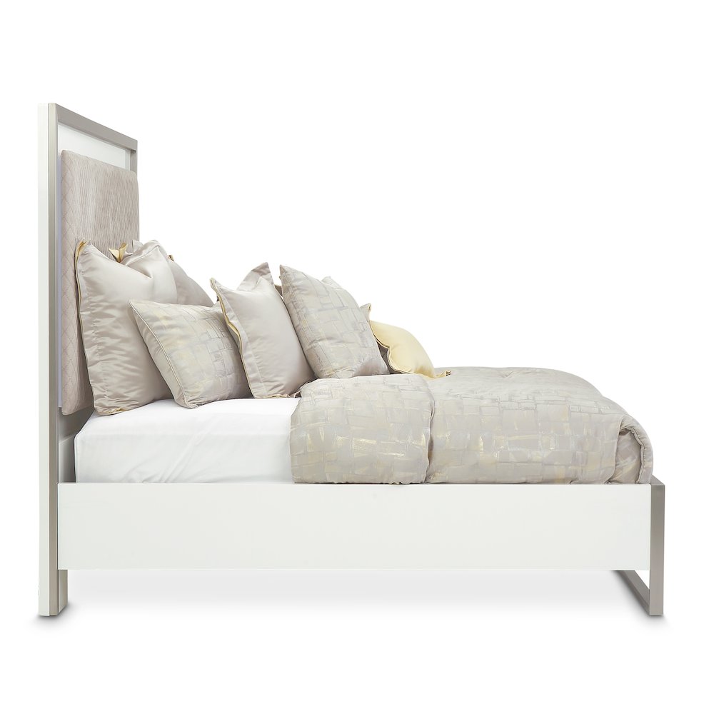 Marquee Queen Panel Bed - Cloud White