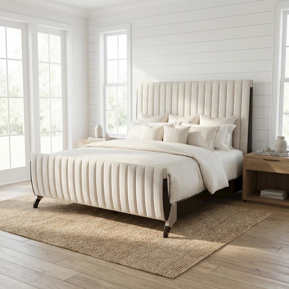 Paris Chic Eastern King Sleigh Bed - Espresso