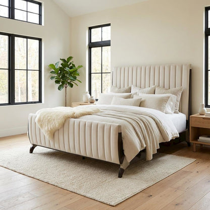 Paris Chic Eastern King Sleigh Bed - Espresso