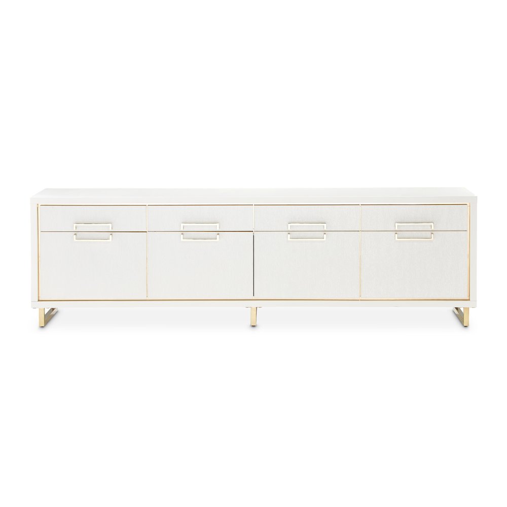 Palm Gate Media Cabinet - Cloud White