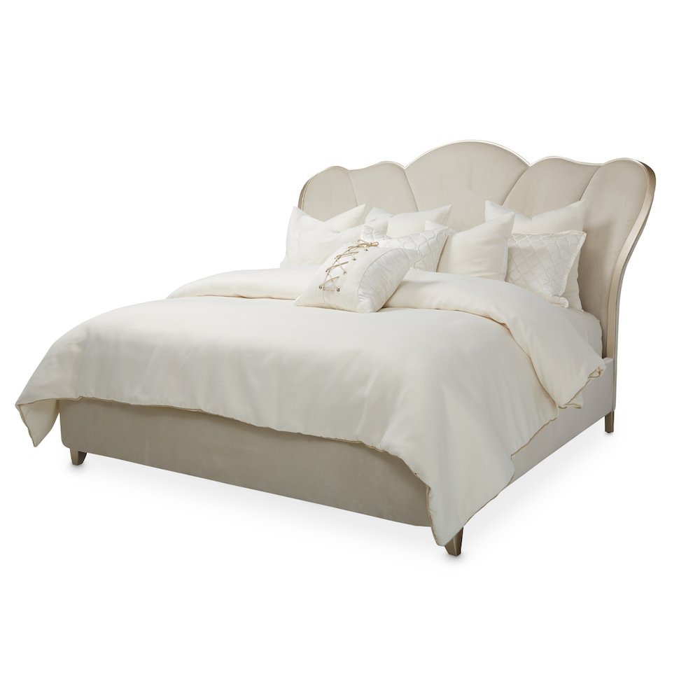 Villa Cherie Cal. King Channel Tufted Bed - Caramel