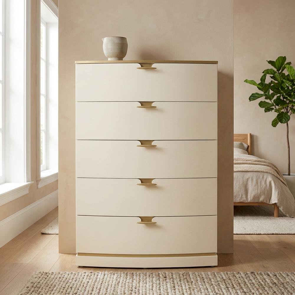 La Terrazza 5-Drawer Chest - Creamy Pearl