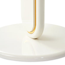 Sassani End Table - Pearl White/Gold