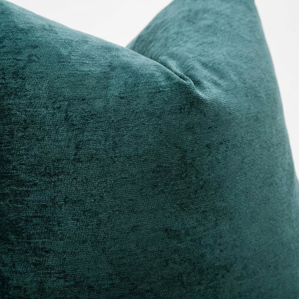 The Smith 20" Square Chenille Pillow, Set of 2 - Teal