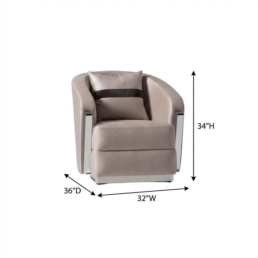Carmela Accent Chair - Zinc/Silver
