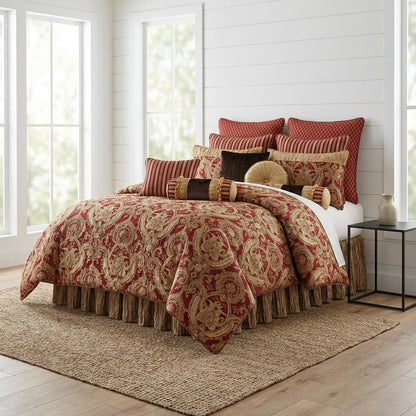 Lafayette 13-Piece King Comforter Set - Red