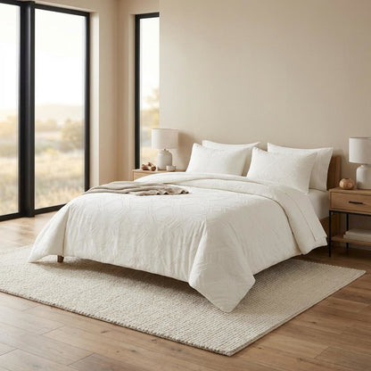 Quincy 4-Piece King Comforter Set - Ivory
