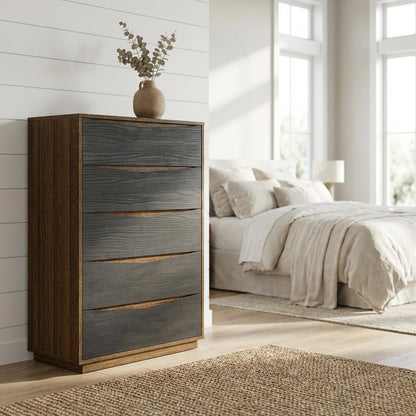 Kayner 5-Drawer Chest - Charcoal