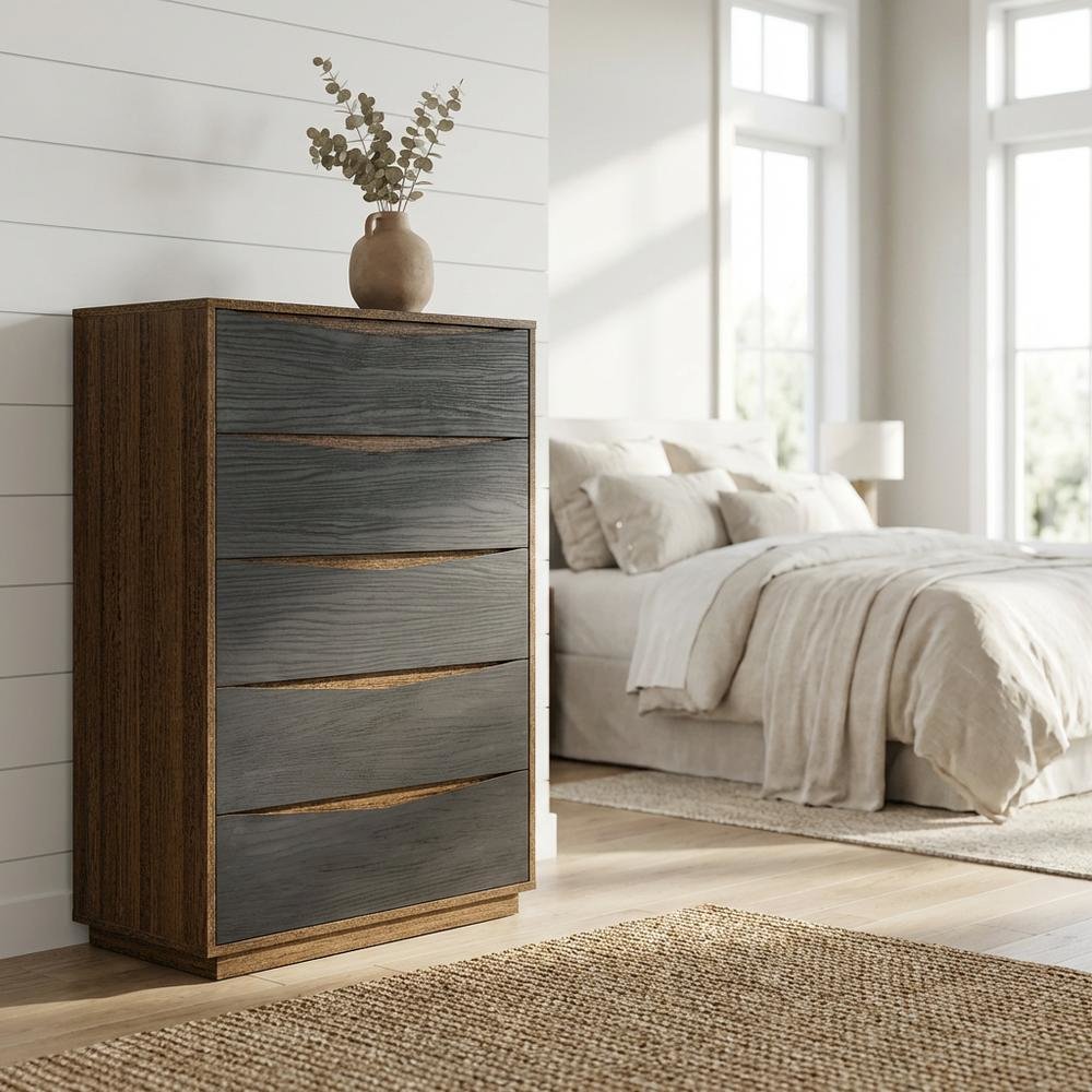 Kayner 5-Drawer Chest - Charcoal